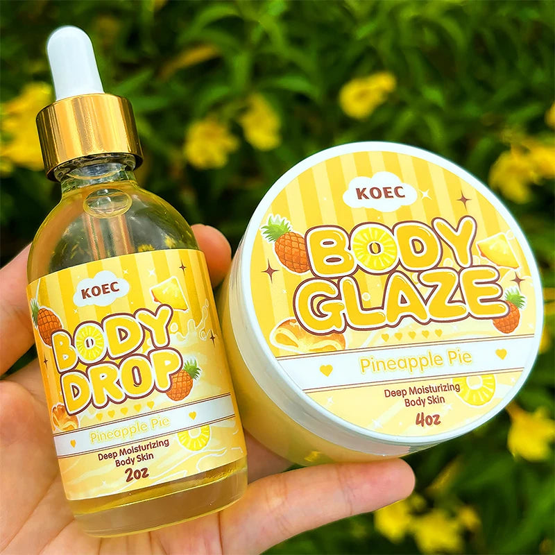 Strawberry Body Cream& Oil Set Moisturizing Nourishing Hydrating Body Lotion Essential Body Glaze Vanilla Fragrance Massage Oil