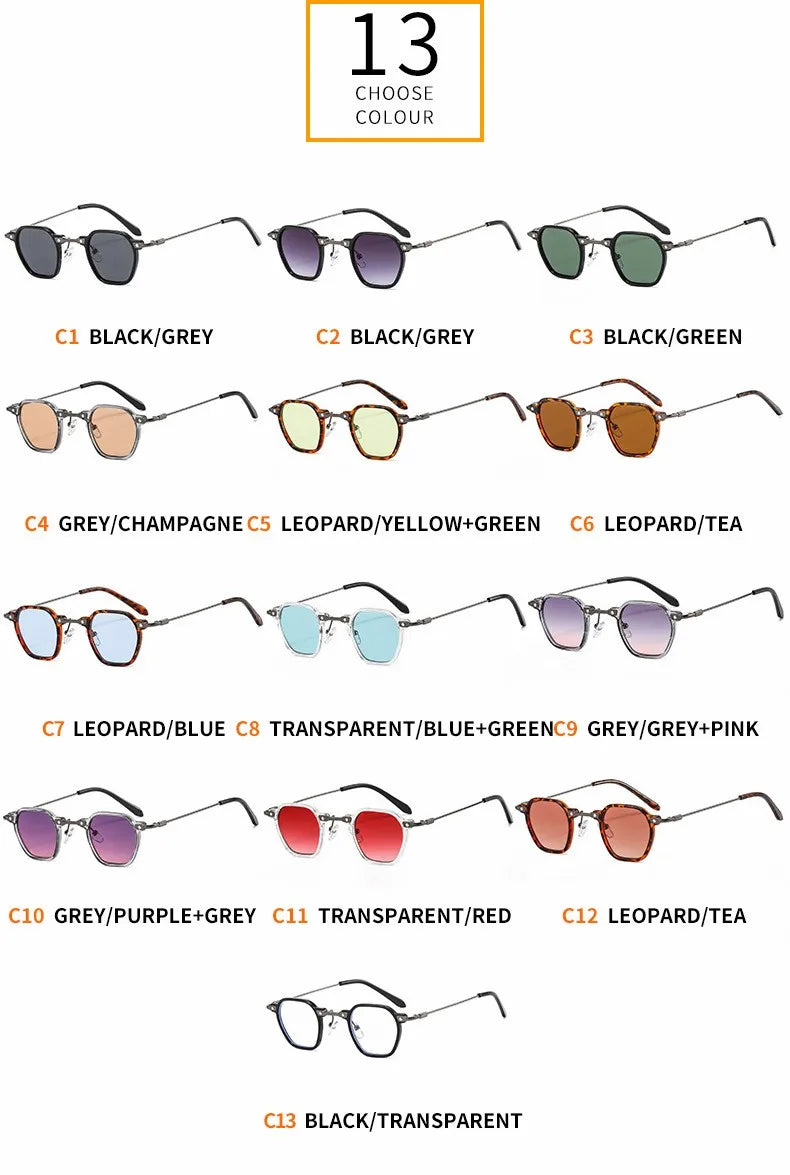 2025 Small Punk Sunglasses For Women And Men Square Sun Glasses Frames Female Hip-Hop Retro Shades Mirror Gafas De Sol UV400