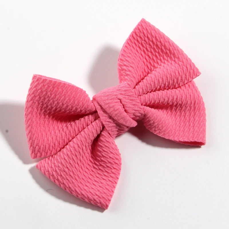 11CM 4.3" Big Hot Sell Seersucker Waffle Hair Bows For Hair Accessories Bow Knot Boutique For Kids Girls Head Wear