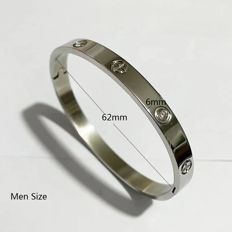 Gold Color Zircon And Cross Nut Nail Bracelet