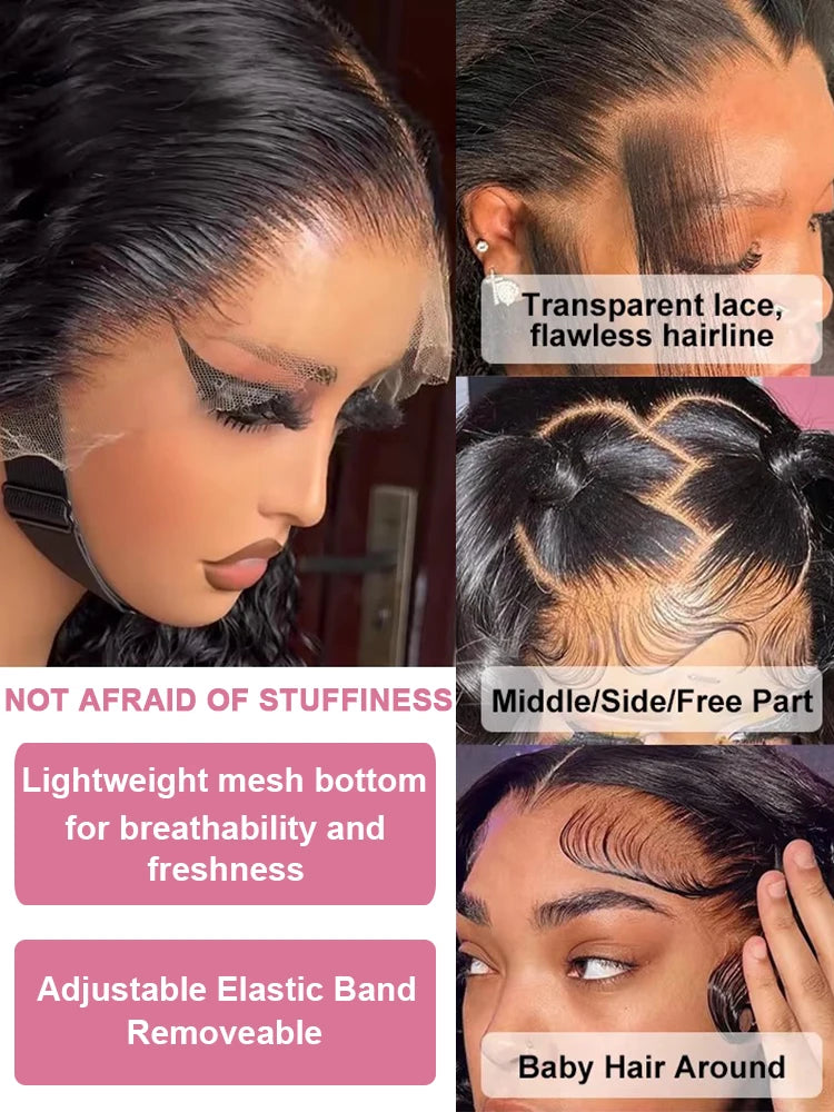 42 40 Inches Curly Wigs 100% Human Hair 13x6 Hd Lace Frontal Wig Brazilian Loose Deep Wave 4x4 Lace Closure Wigs Pre Plucked