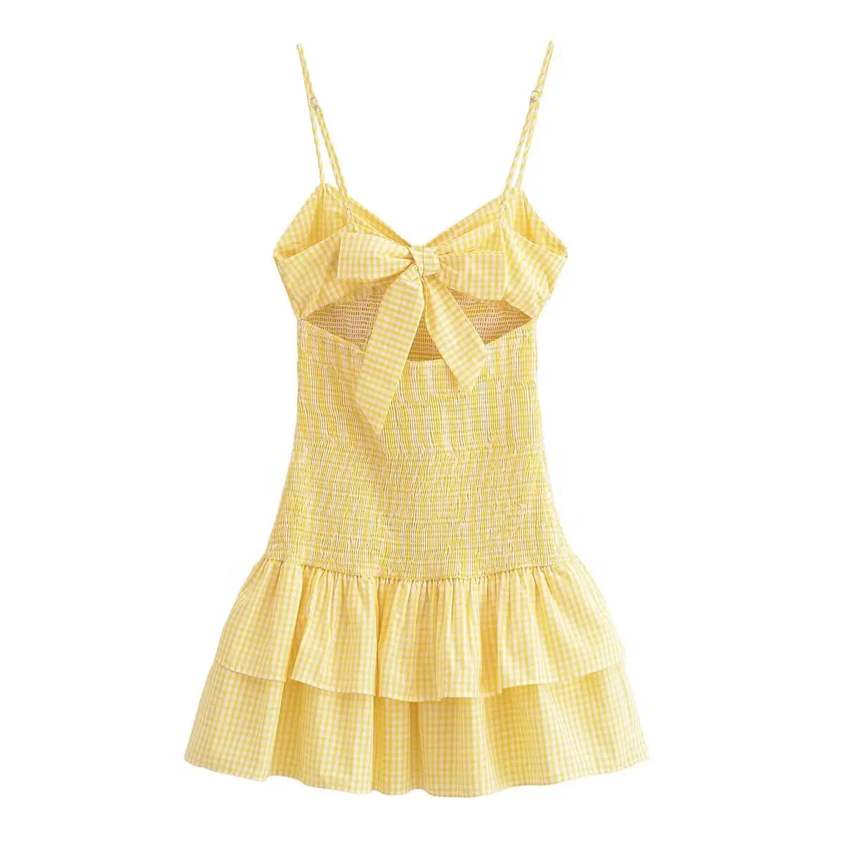 French gentle suspender dress female summer elastic waist backless fashion pure desire short suspender dress
