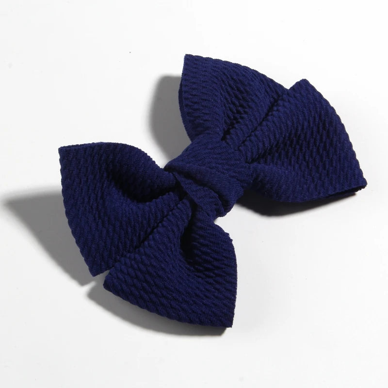 11CM 4.3" Big Hot Sell Seersucker Waffle Hair Bows For Hair Accessories Bow Knot Boutique For Kids Girls Head Wear