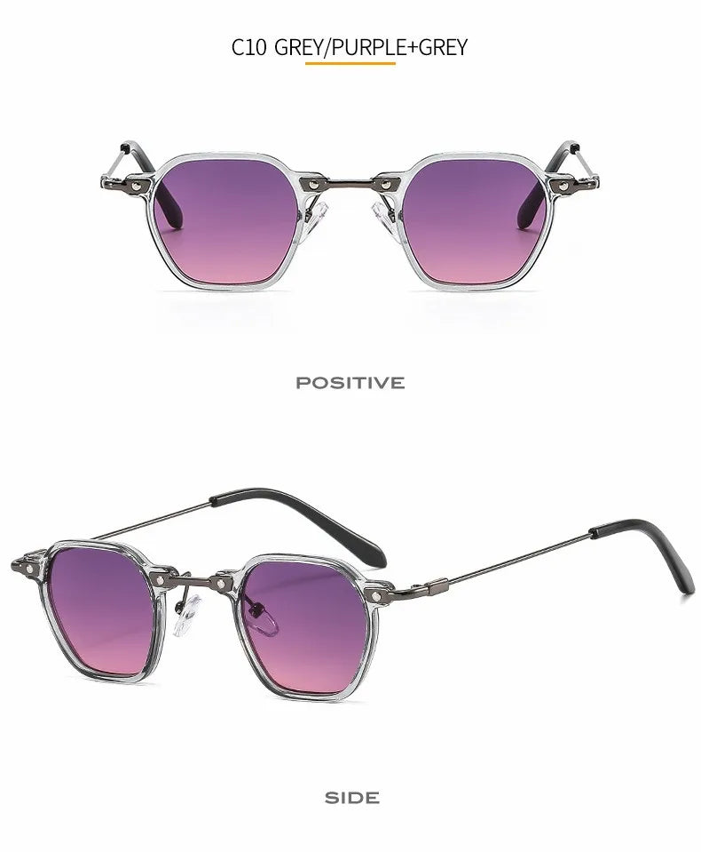 2025 Small Punk Sunglasses For Women And Men Square Sun Glasses Frames Female Hip-Hop Retro Shades Mirror Gafas De Sol UV400