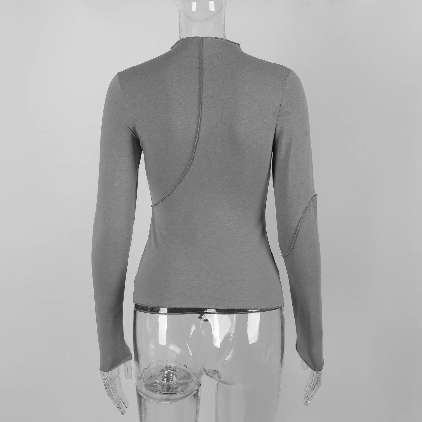 2025 Turtleneck Y2K Long Sleeve T Shirts Women White Autumn Winter Casual Black Basic Gray Sexy Tops 90s Fashion Vintage