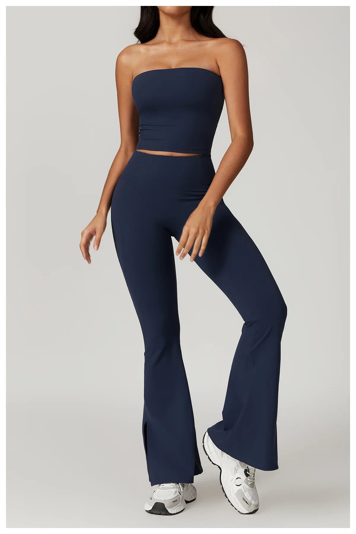 Women's Clothes 2pcs Gym Yoga Suit Sports Set Workout Tracksuit Breathable Sexy Bra Fitness Bell-bottoms Leggings Athletic Wear