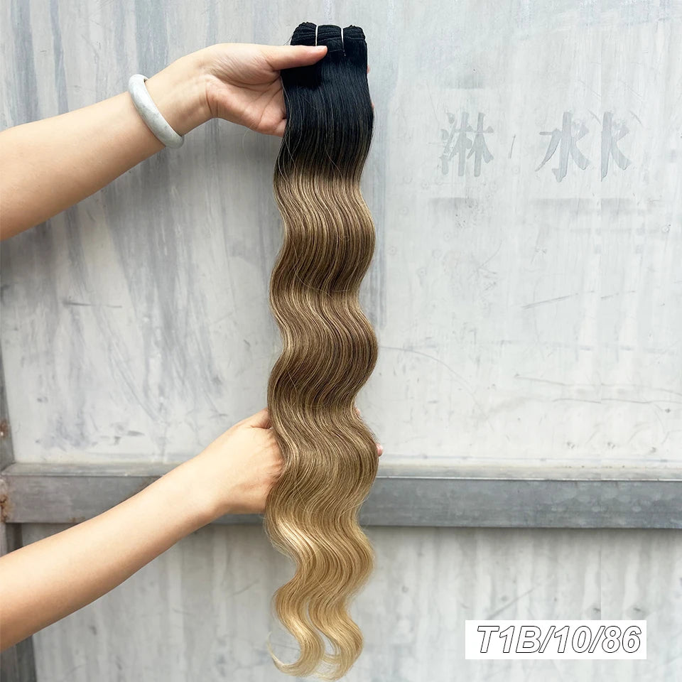 150g/pc Orange Brown Synthetic Hair Extension
