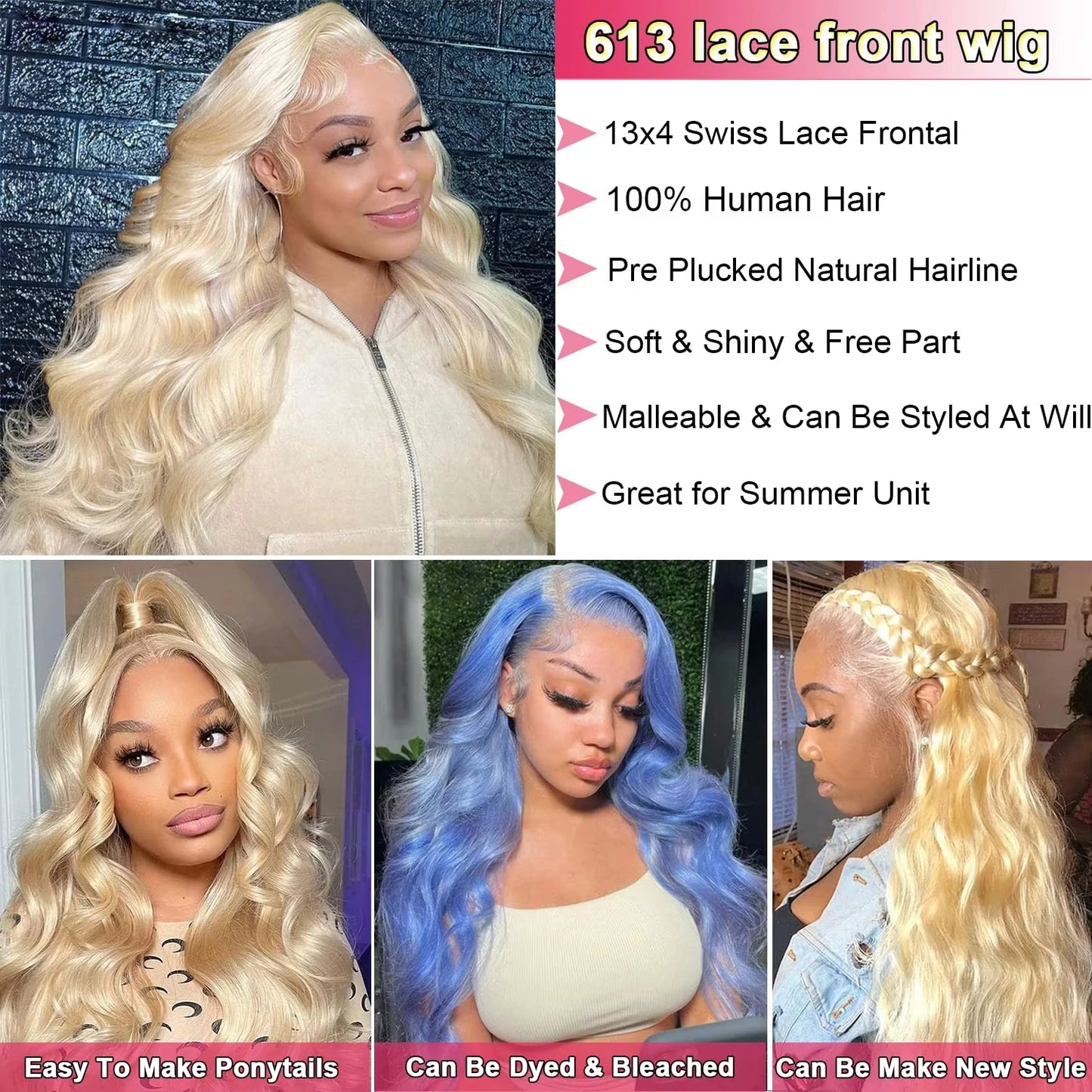 Body Wave 613 Hd Lace Frontal Wig