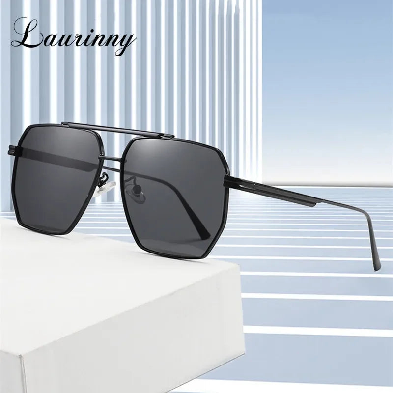 2025 New Fashion Men's Sunglasses Brand Design Square Alloy Frame Trend Retro Outdoor Driving Mirror UV400 Sunshade Sunglasses