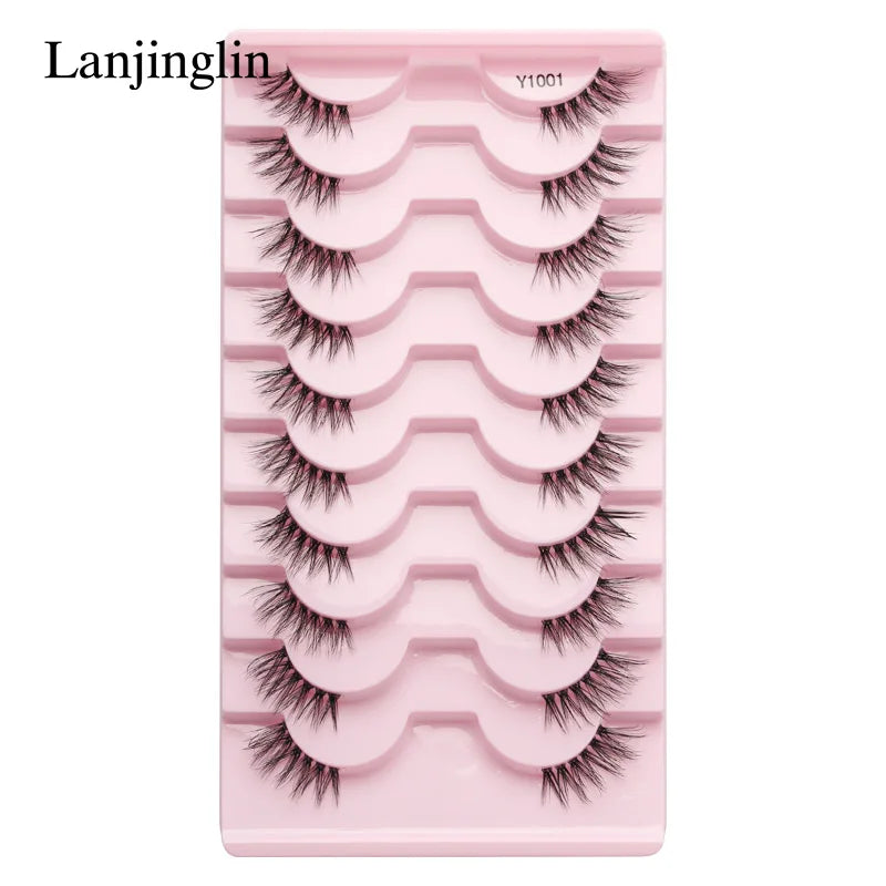 Half Eye Lashes Faux Mink Wispy Fluffy Extensions