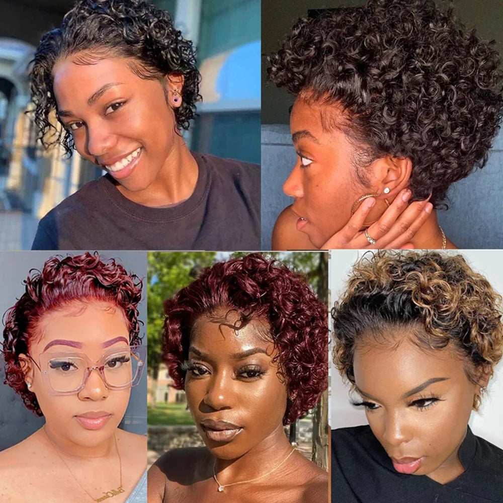 Pixie Cut Short Bob – Natural Black Human Hair Wig