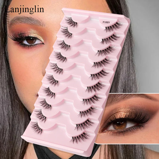 Half Eye Lashes Faux Mink Wispy Fluffy Extensions
