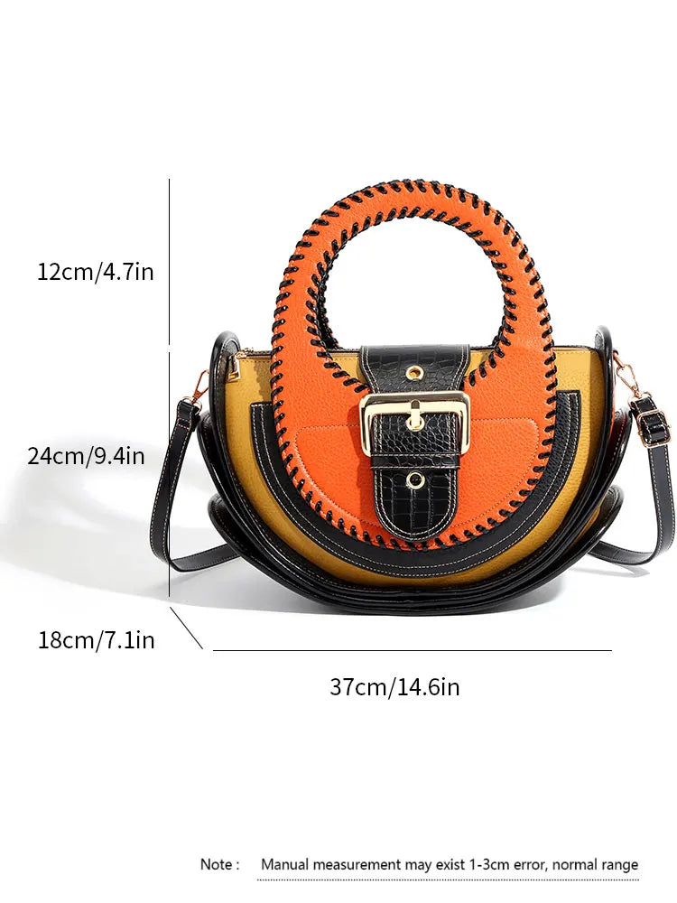 High Quality Woven Leather Vintage women's handbag Multi-layer