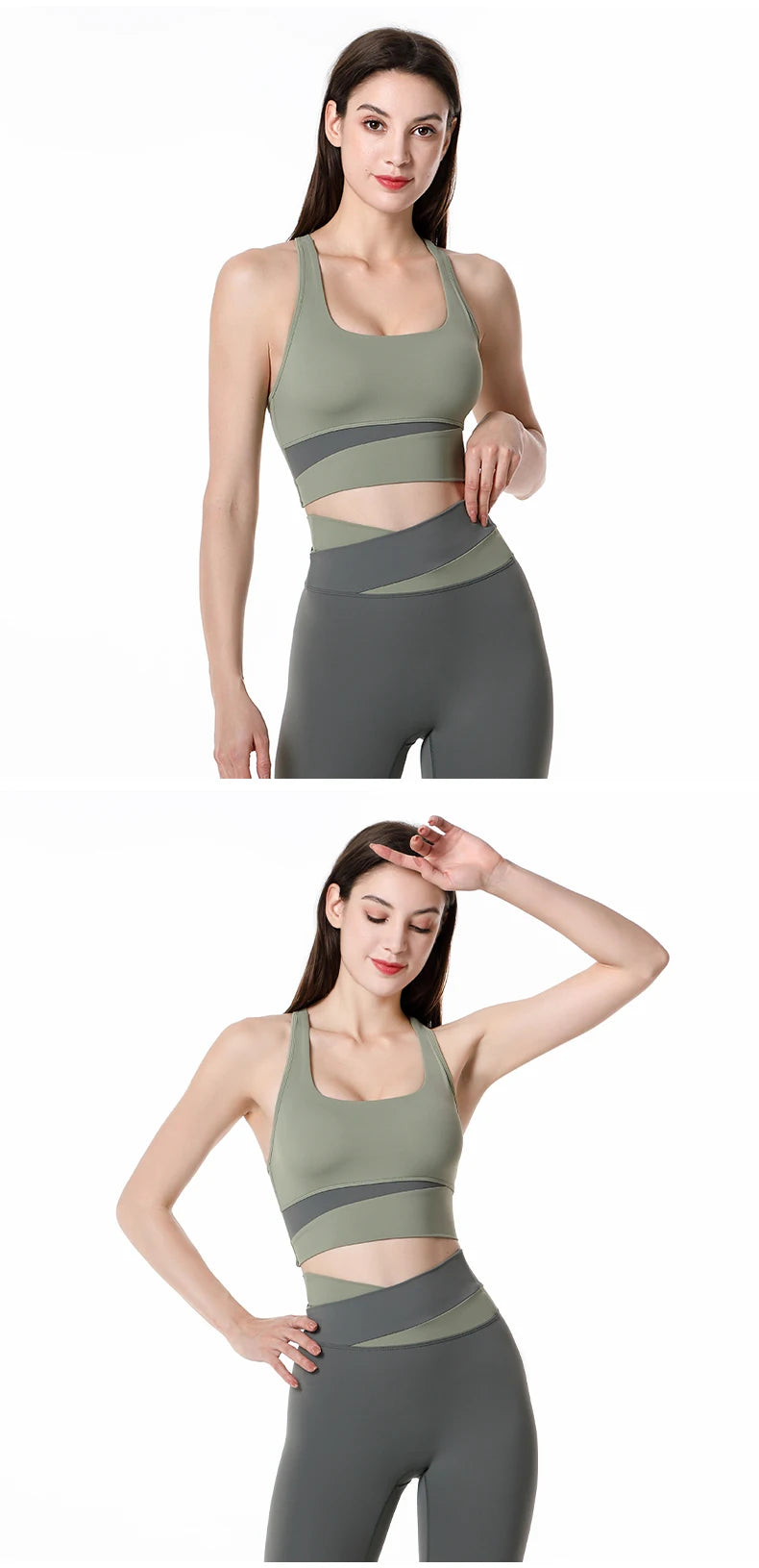 Yoga Set Women Clothing Sport Suit Sexy Sports Bra High Waist Sport Leggings Athletic 2 Piece Gym Set Workout Outfits Sportswear