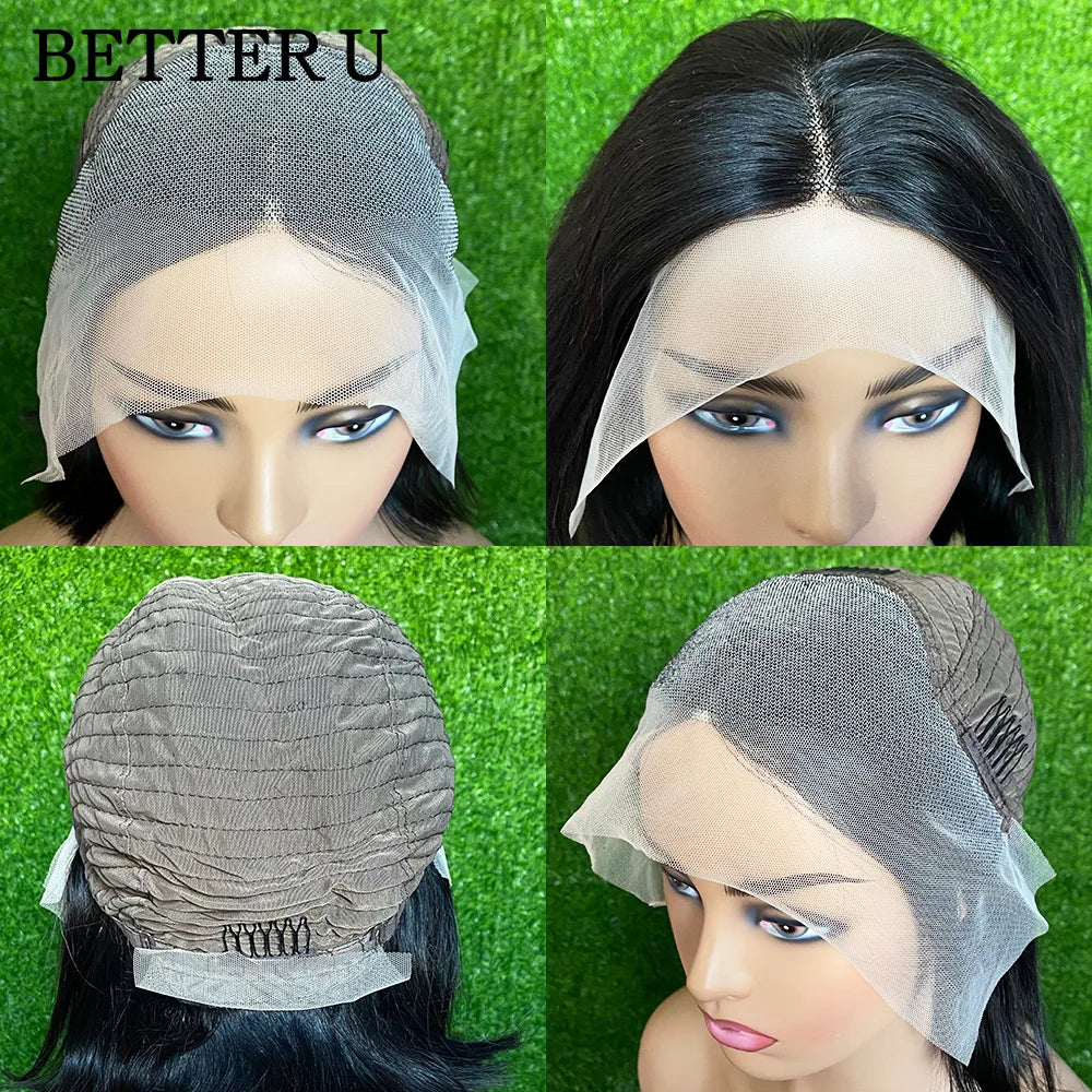 Yellow Colored Wig 13x4 Lace Front Human Hair Wigs Bright Lemon Yellow Body Wave Wig Transparent Lace Wigs For Women Human Hair