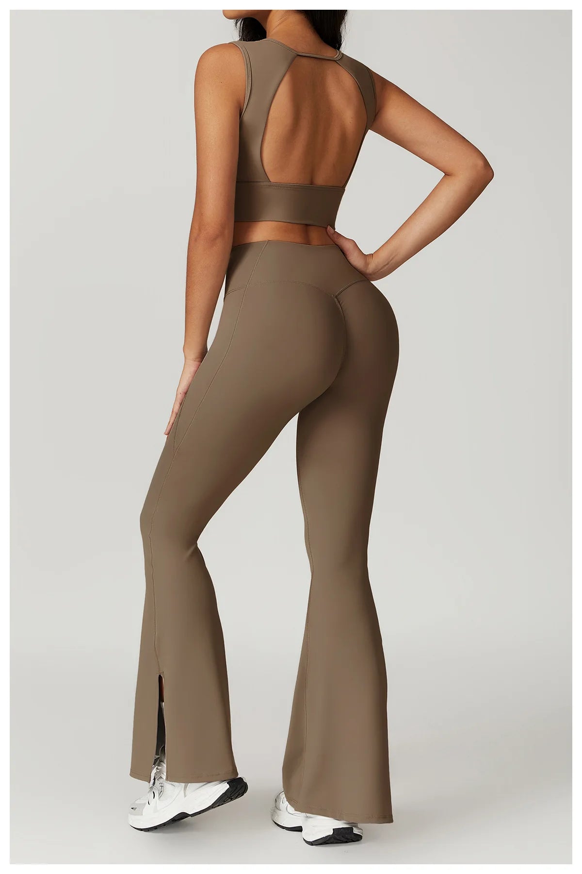 Women's Clothes 2pcs Gym Yoga Suit Sports Set Workout Tracksuit Breathable Sexy Bra Fitness Bell-bottoms Leggings Athletic Wear