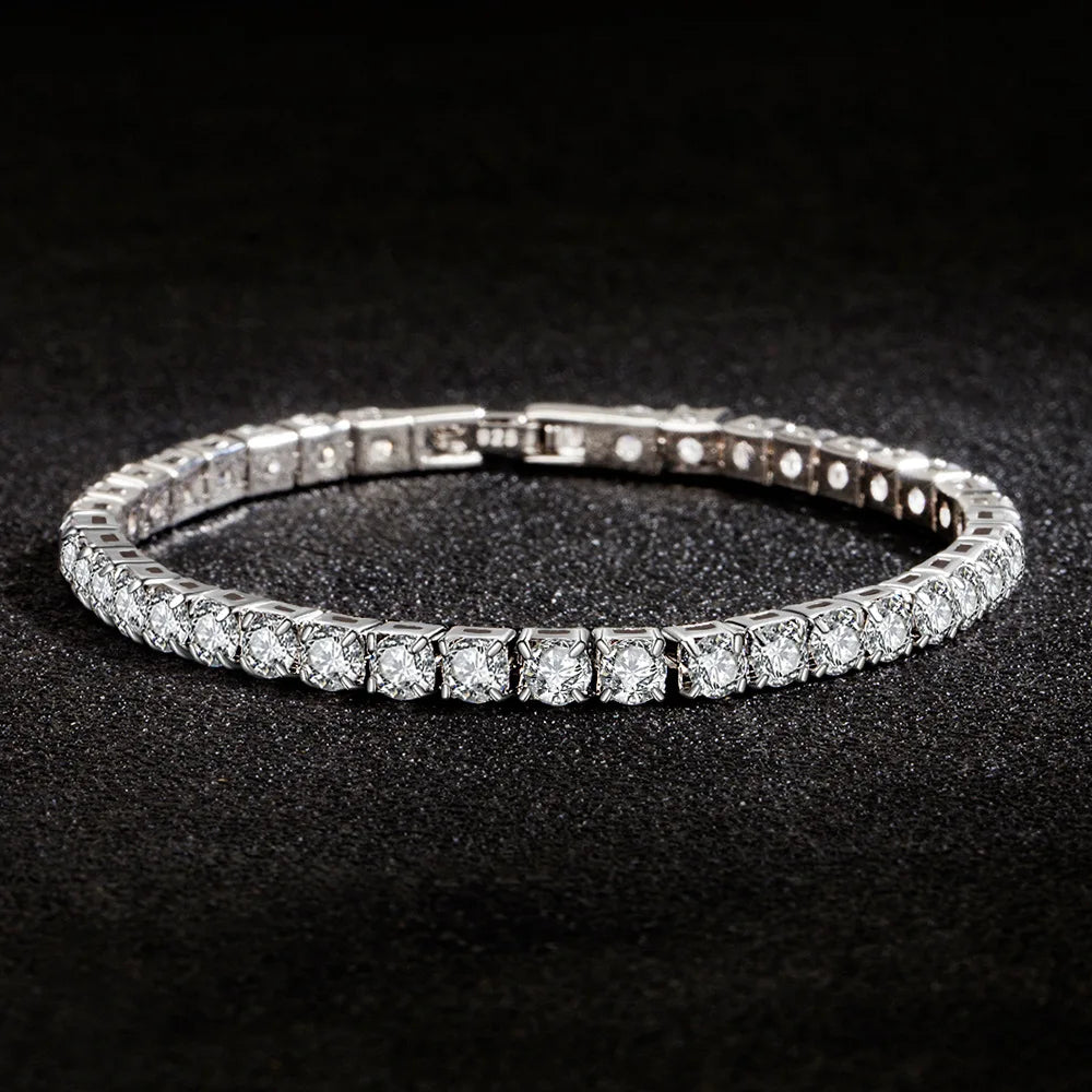 Women's S925 Sterling Silver Tennis Bracelet 4mm