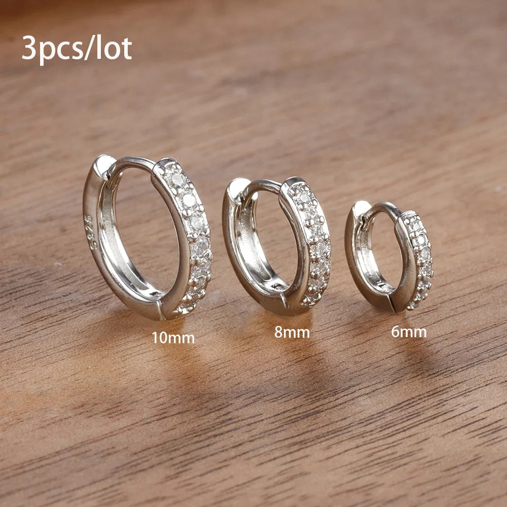 Stainless Steel Round Star Drop Earrings