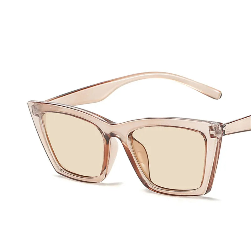 Women's Vintage Cat Eye Sunglasses Small Frame Retro