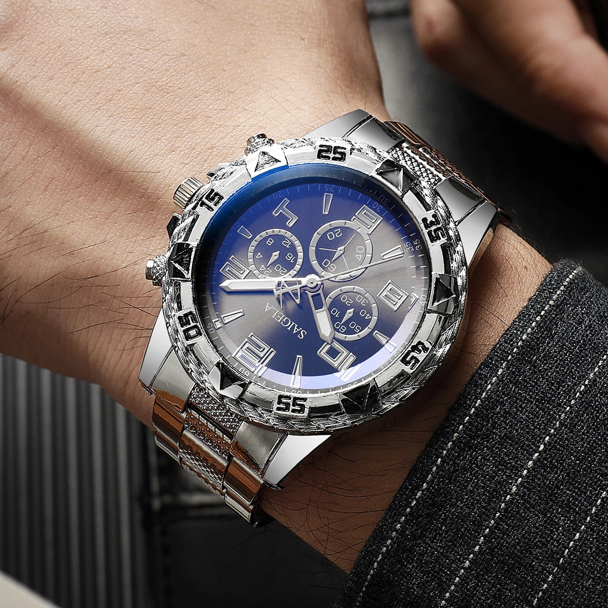 2pcs/set Men Business Watches Set