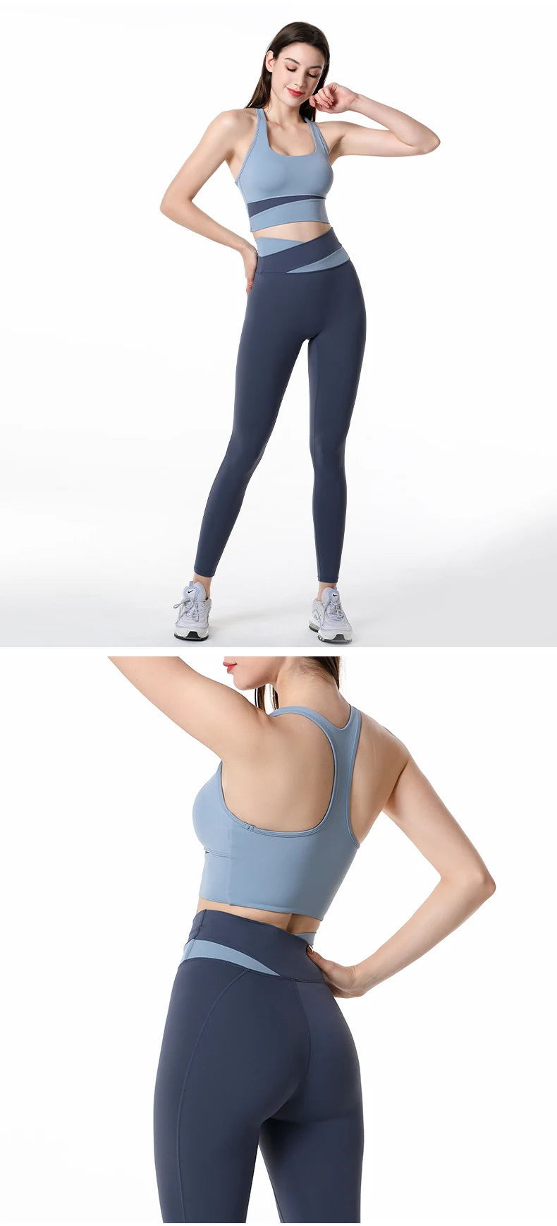 Yoga Set Women Clothing Sport Suit Sexy Sports Bra High Waist Sport Leggings Athletic 2 Piece Gym Set Workout Outfits Sportswear