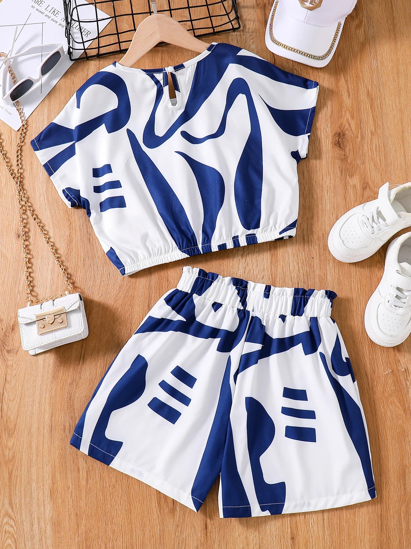 Spring and Summer Cute Girl 2-piece T-shirt set