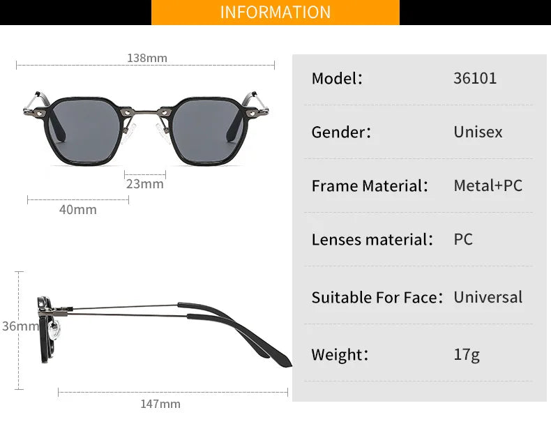 2025 Small Punk Sunglasses For Women And Men Square Sun Glasses Frames Female Hip-Hop Retro Shades Mirror Gafas De Sol UV400