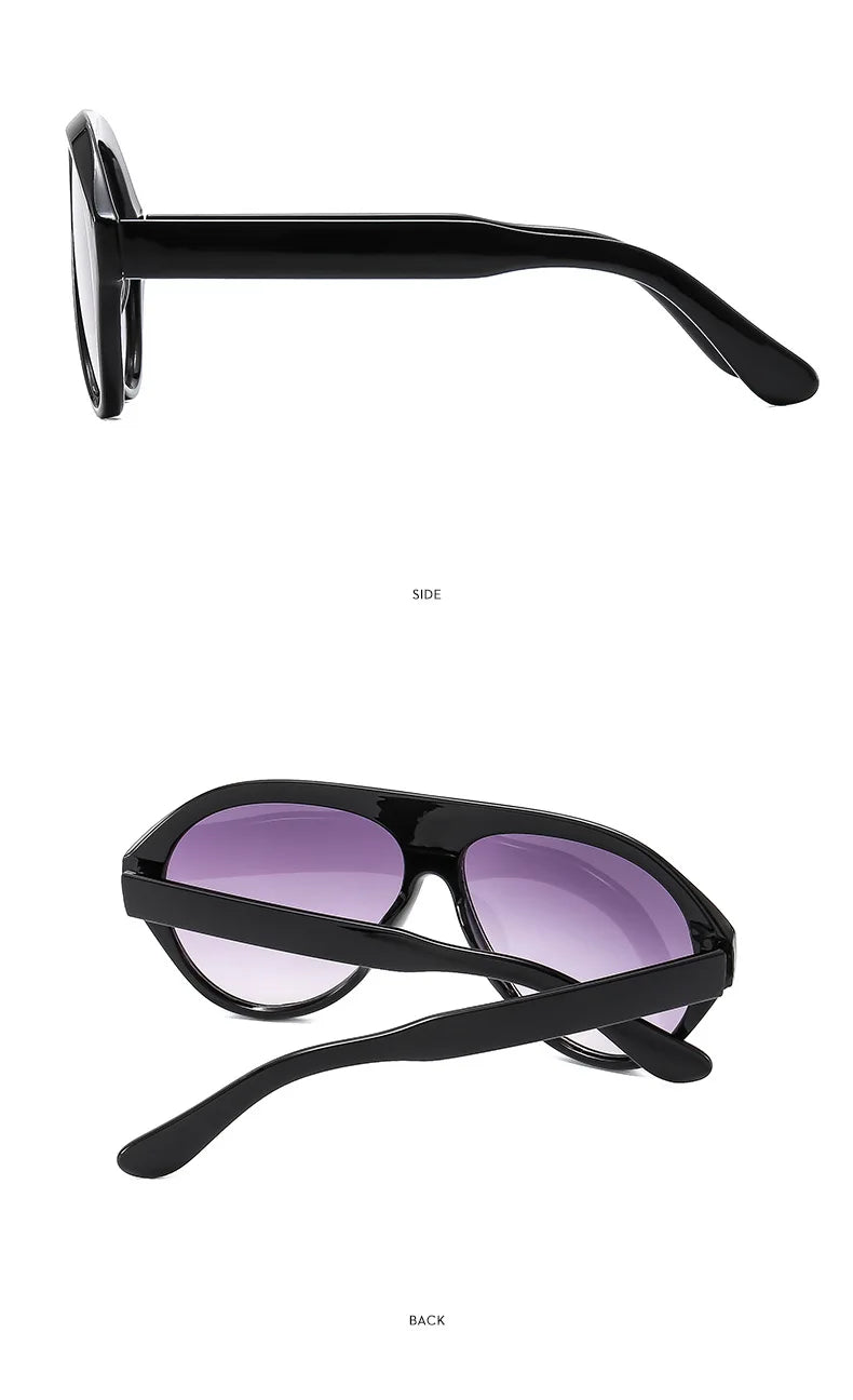 2025 New Fashion Oval Luxury Brand Sunglasses For Women Men Retro Oversized Frame Sun Glasses Trending Shades UV400 Eyeglasses