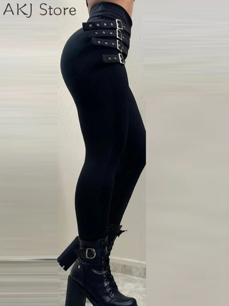Sexy Sheer Mesh Lace Embroidery Patchwork Skinny Pants