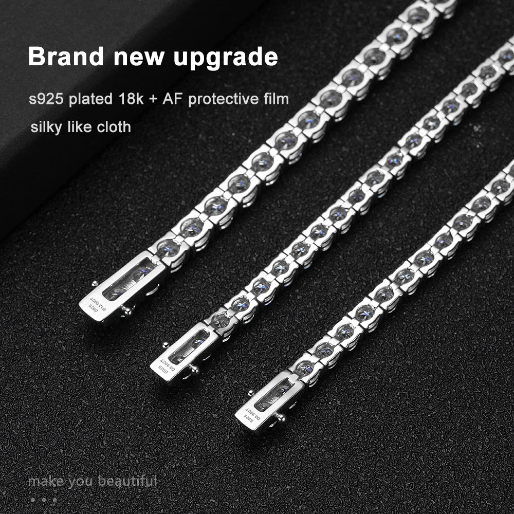 Moissanite Tennis Bracelet for Women Man