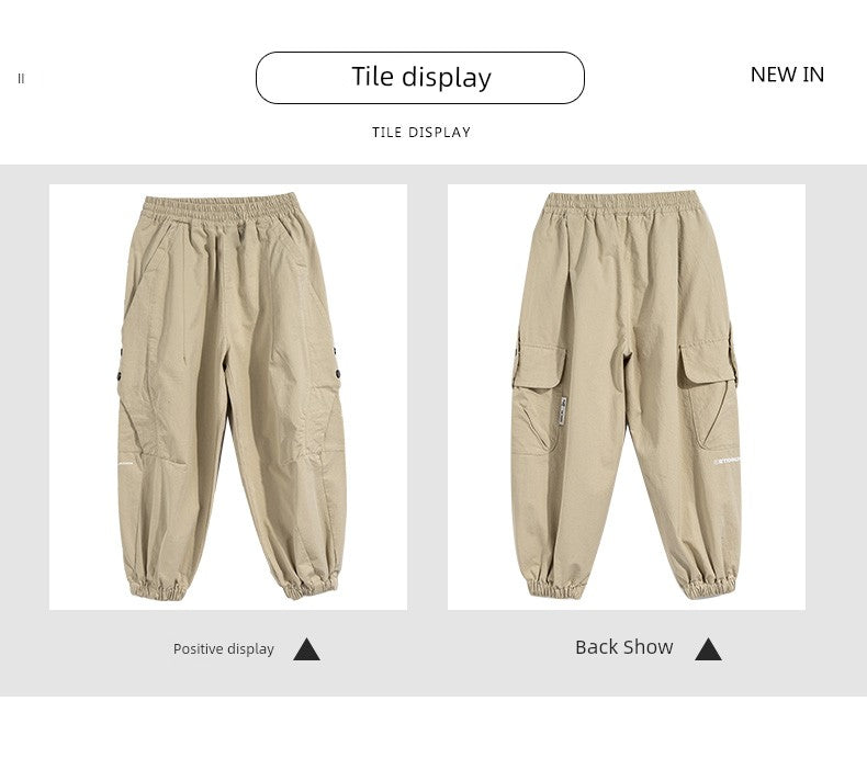 Spring and Autumn Youth Summer Boys Loose Pants