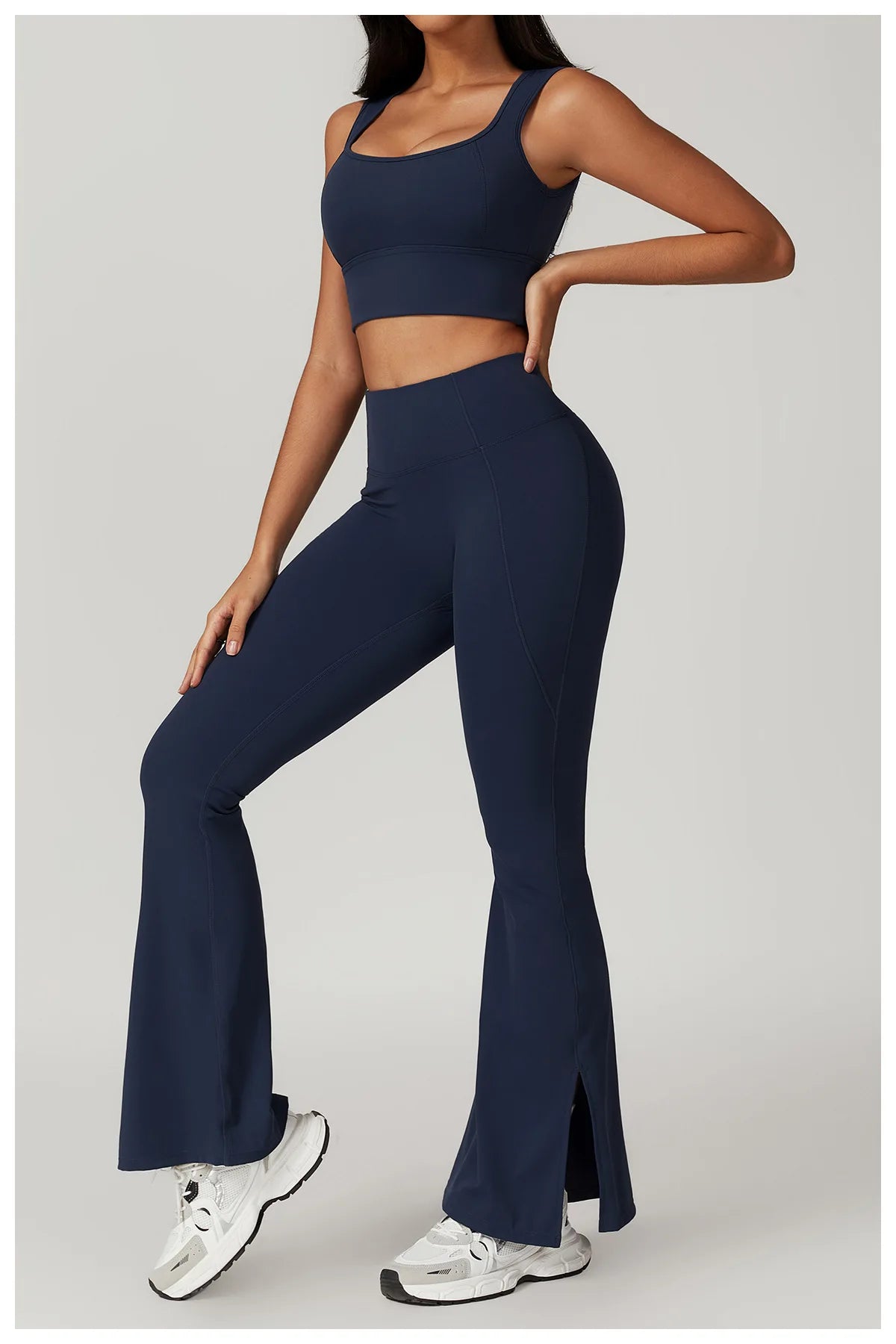 Women's Clothes 2pcs Gym Yoga Suit Sports Set Workout Tracksuit Breathable Sexy Bra Fitness Bell-bottoms Leggings Athletic Wear