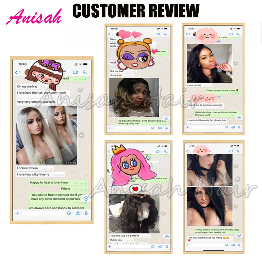Glueless Lace Front Wigs Human Hair Ombre Blue Colored Wig for Women 13x4 HD Transparent Lace Frontal Wig PrePlucked
