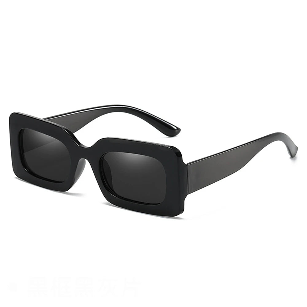 KLASSNU Women Candy Color Retro Sunglasses Large Square Frame Sun Glasses 2025 Trendy Party Eyepiece Anti UV400 Sun Shades