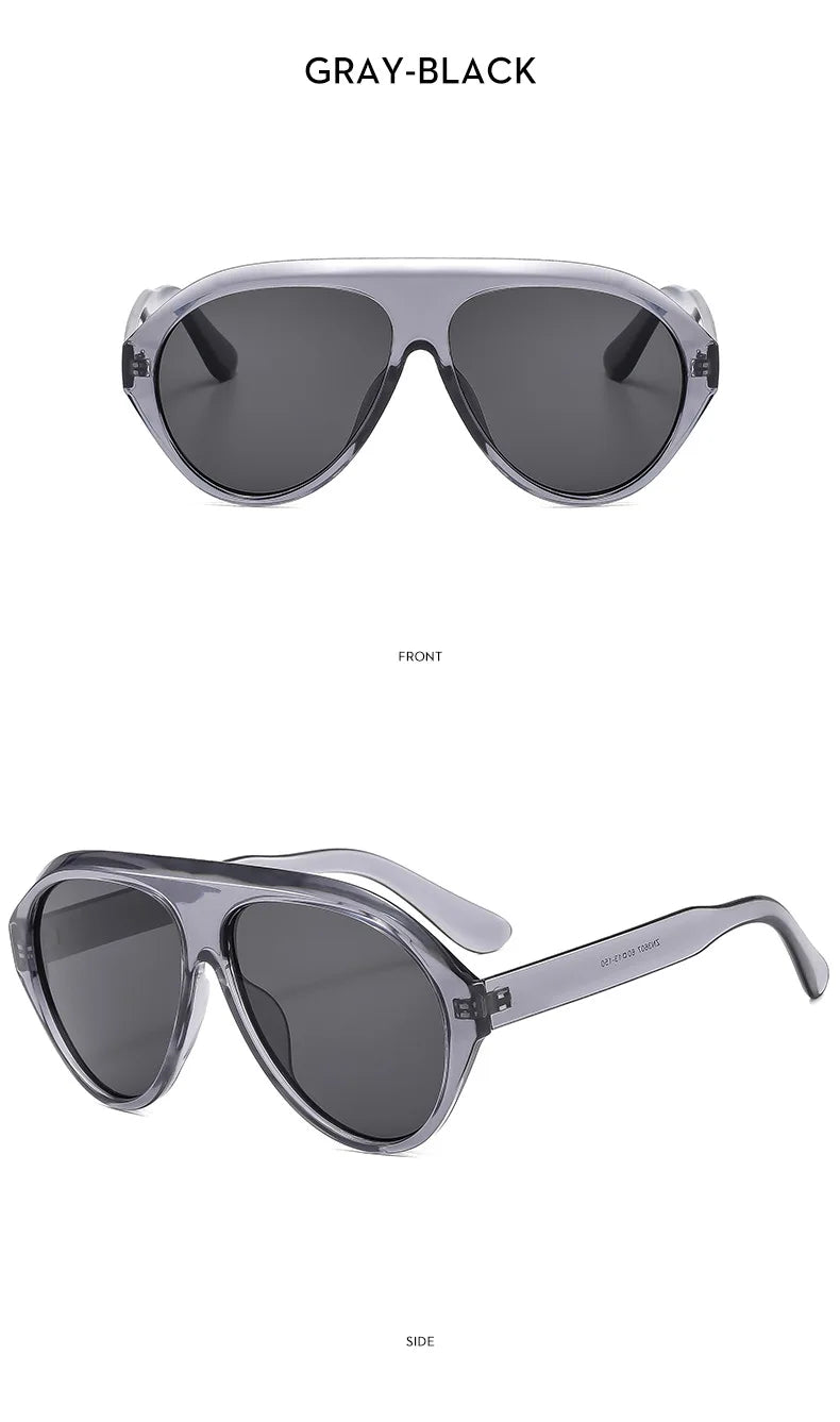 2025 New Fashion Oval Luxury Brand Sunglasses For Women Men Retro Oversized Frame Sun Glasses Trending Shades UV400 Eyeglasses