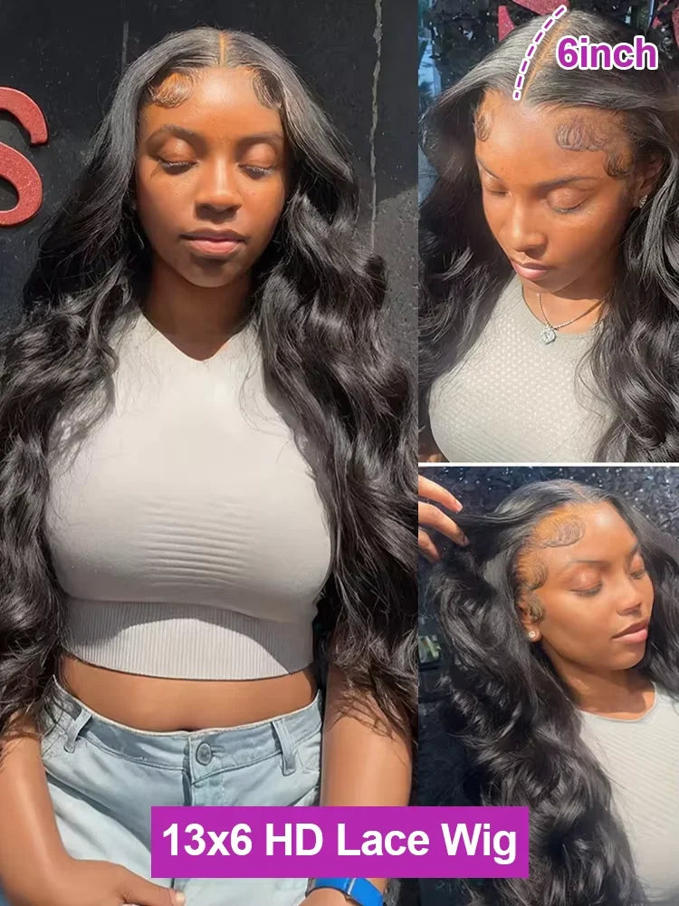 250% HD Remy Body Wave Lace Front Wig 30 40 Inch