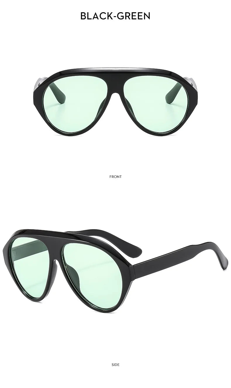 2025 New Fashion Oval Luxury Brand Sunglasses For Women Men Retro Oversized Frame Sun Glasses Trending Shades UV400 Eyeglasses