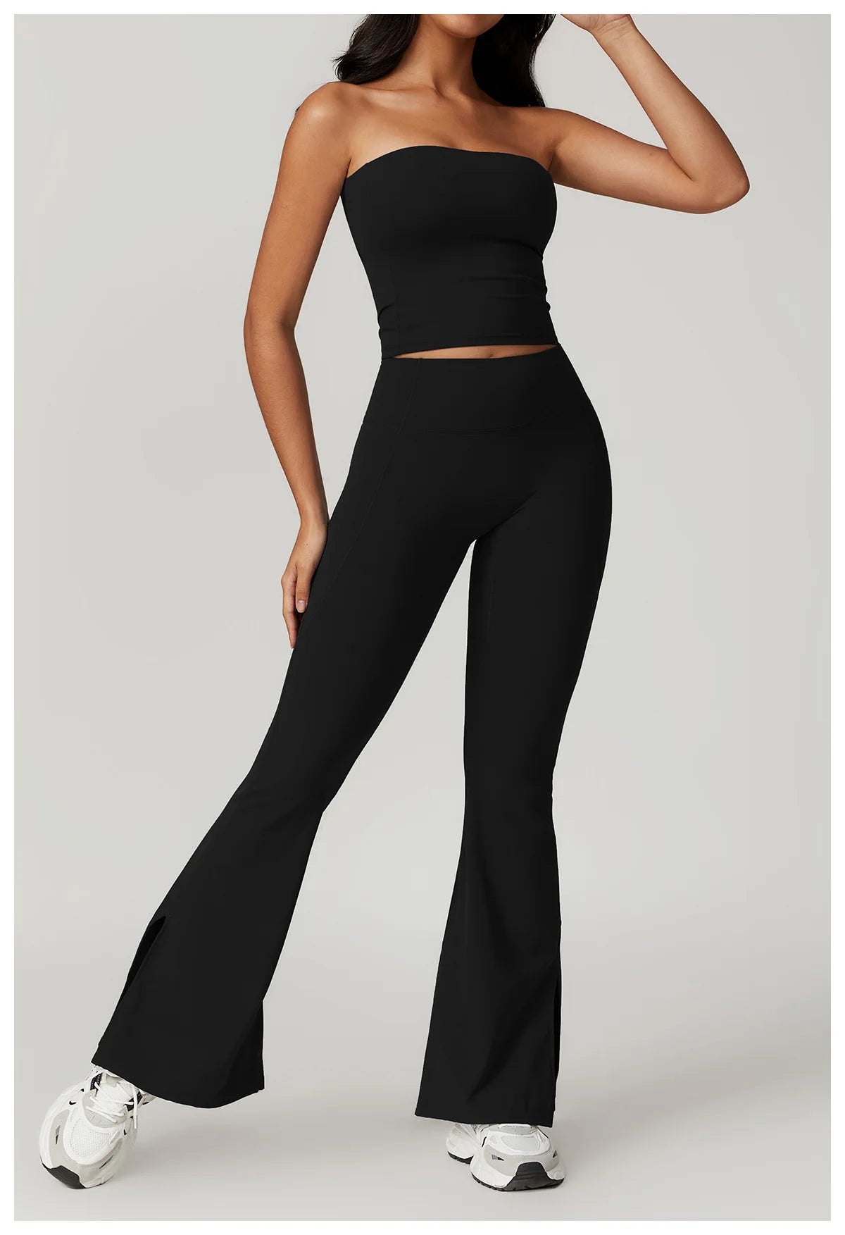Women's Clothes 2pcs Gym Yoga Suit Sports Set Workout Tracksuit Breathable Sexy Bra Fitness Bell-bottoms Leggings Athletic Wear