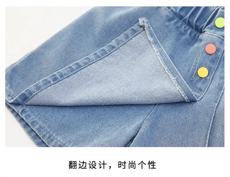 New Girls Shorts Summer Children's Denim Shorts For Kids Trousers Casual Beach Shorts Hot Pants For Teen Girl Clothes 10 12Years