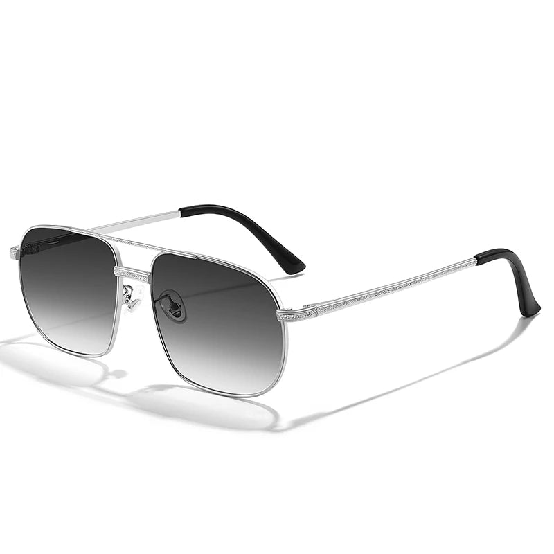 2025 New Pilot Sunglasses for Men Fashion Retro Double Bridge Girder Metal Sun Glasses Women UV400 Male Trending Products Shades