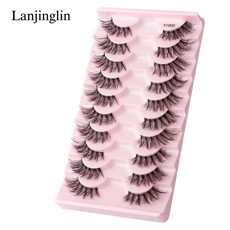 Half Eye Lashes Faux Mink Wispy Fluffy Extensions