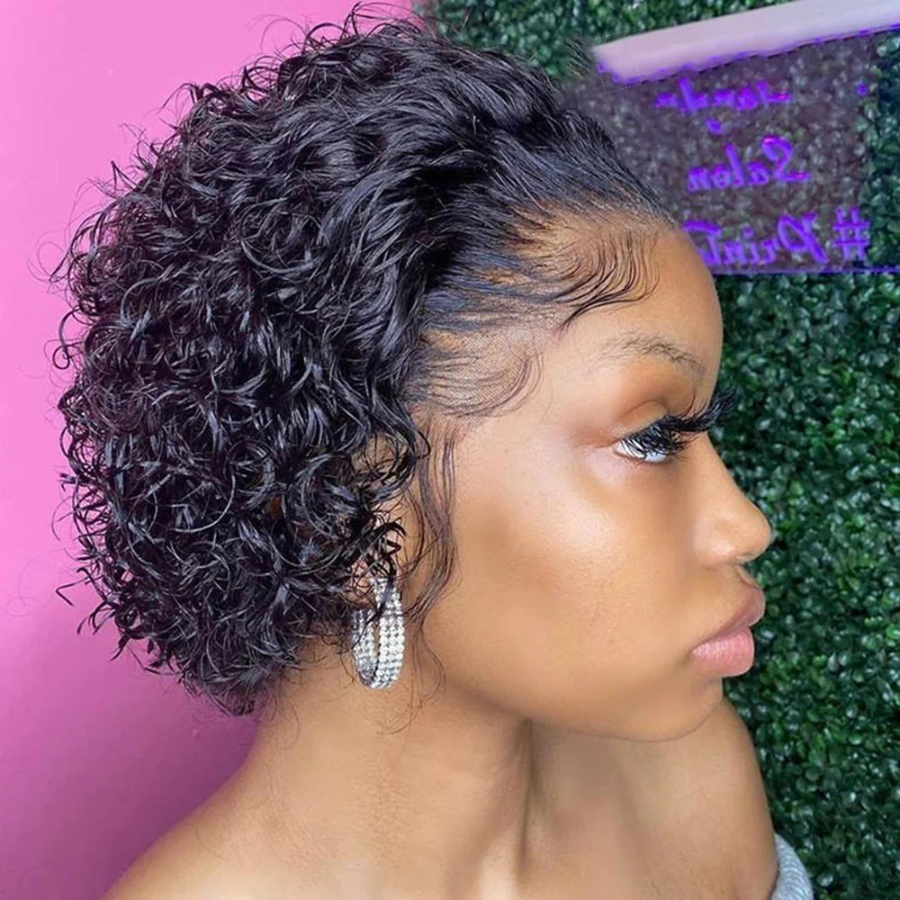 Pixie Cut Short Bob – Natural Black Human Hair Wig