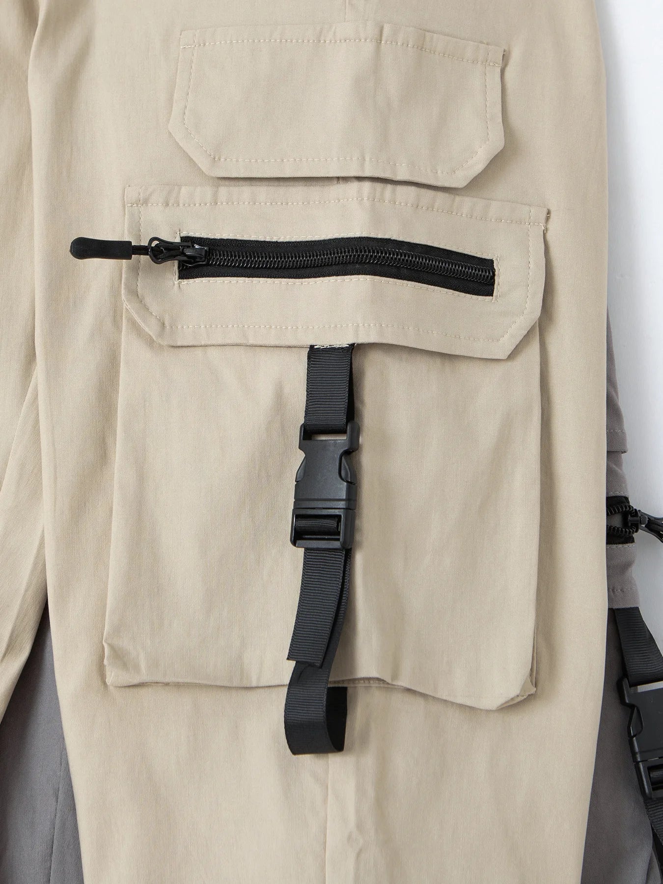 Spring and Autumn men ebay casual multi-pocket slim foot overalls Fashion high street anti-wrinkle outdoor sports trend pants