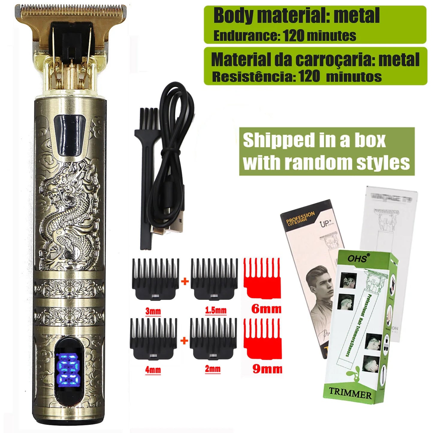 T9 LCD Hair Clipper & Trimmer