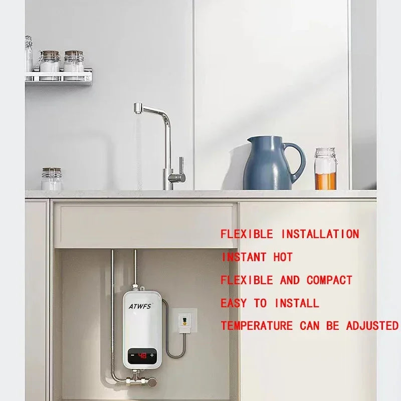 ATWFS 220V 4600W Instant Water Heater for Bathroom