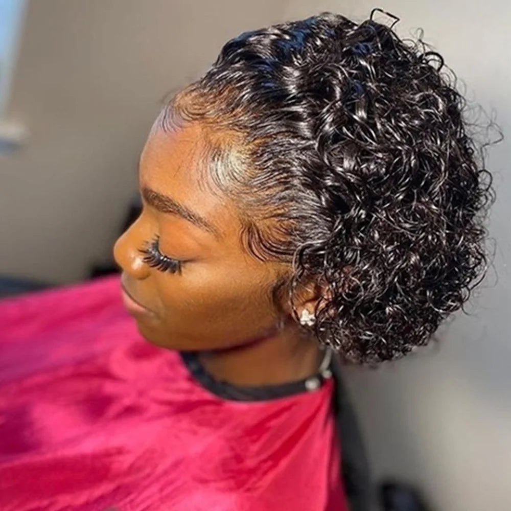 Pixie Cut Short Bob – Natural Black Human Hair Wig
