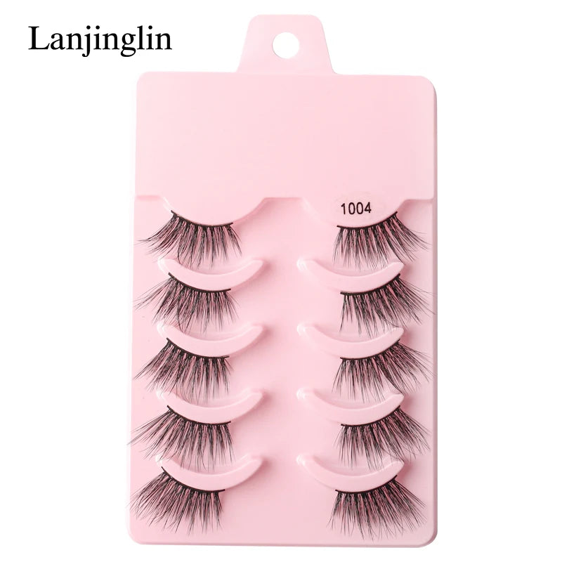 Half Eye Lashes Faux Mink Wispy Fluffy Extensions