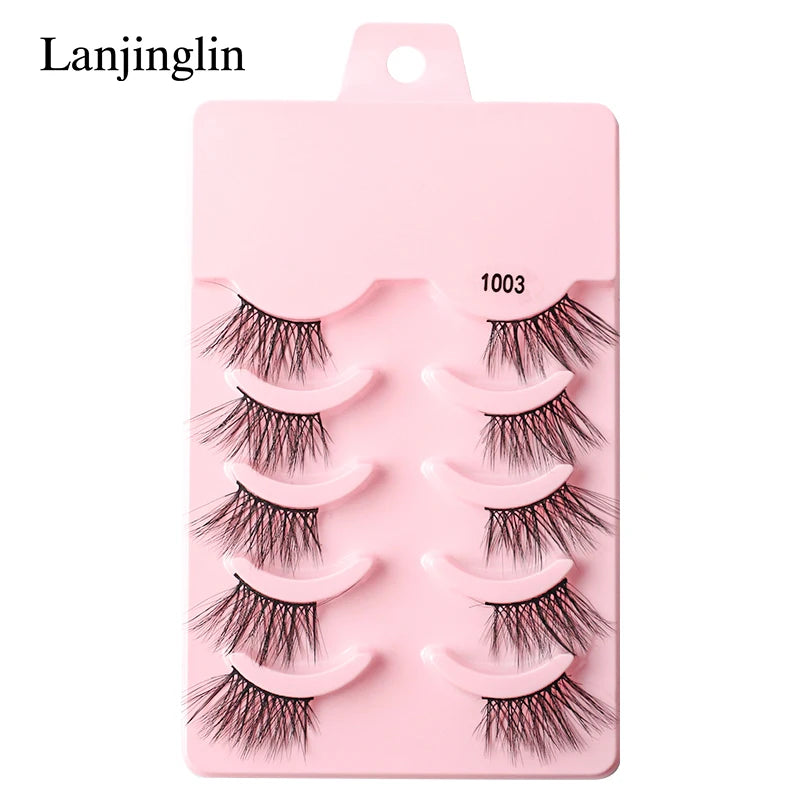 Half Eye Lashes Faux Mink Wispy Fluffy Extensions
