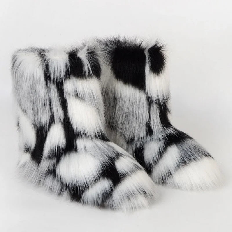 Winter Fluffy Mid-calf Boots