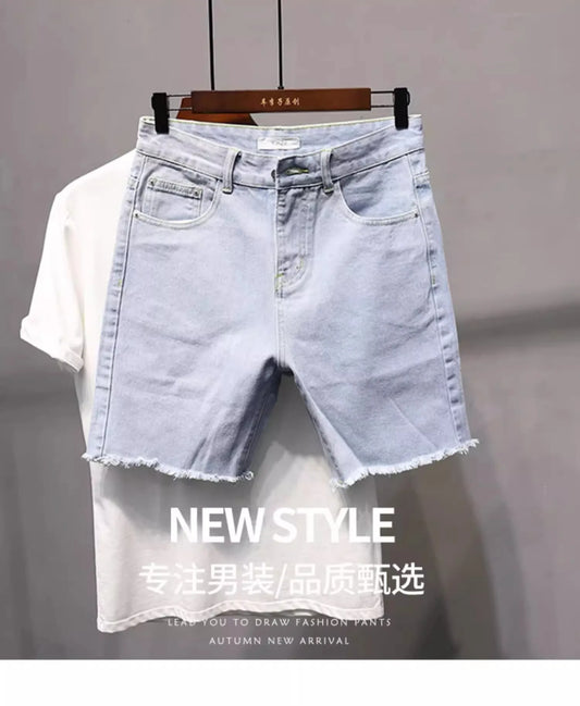 Hip Hop Cartoon Streetwear Polar Big Boy Shorts Y2K Pants Graphic Embroidery Retro Blue Denim Gym Shorts Men Basketball Shorts